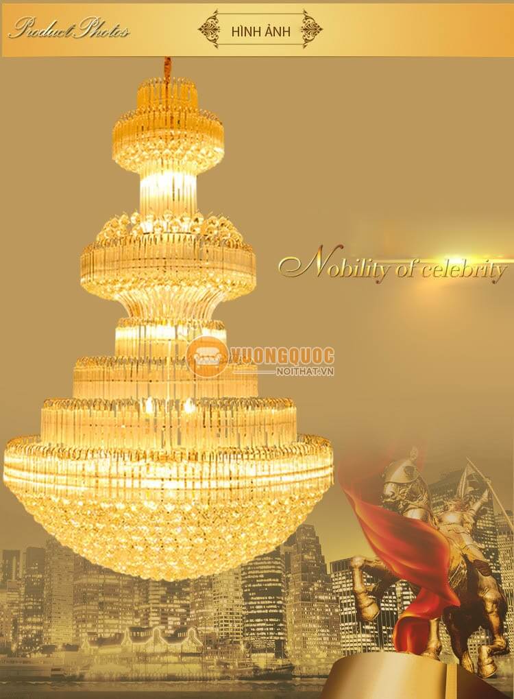 Đèn chùm pha lê cao cấp gắn trần biệt thự CM198-11